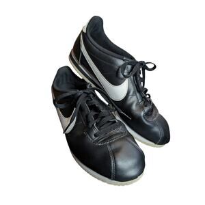 Nike black cortez leather Womens Shoe 10, EU42